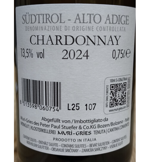 Südtirol Chardonnay 2024 MURI GRIES