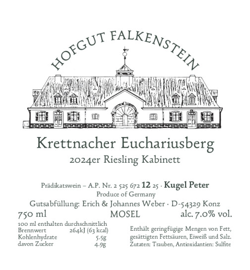 Riesling Kabinett Krettnacher Euchariusberg 2024 (Fass "Kugel Peter" AP12) HOFGUT FALKENSTEIN