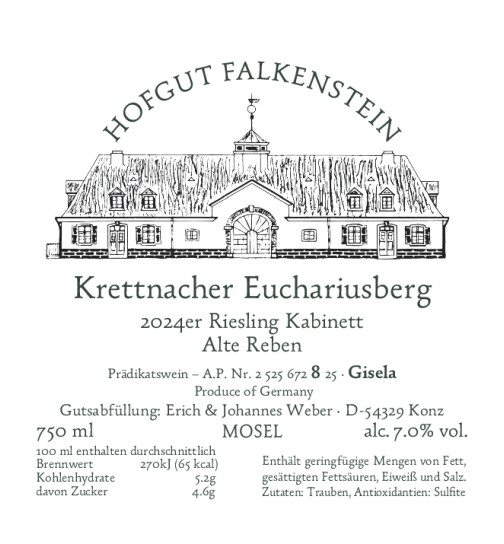 Riesling Kabinett Alte Reben Krettnacher Euchariusberg 2024 (Fass "Gisela" AP8) HOFGUT FALKENSTEIN