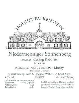 Riesling Kabinett trocken Niedermenniger Sonnenberg 2024...