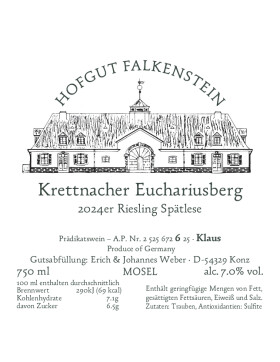 Riesling Spätlese Krettnacher Euchariusberg 2024...