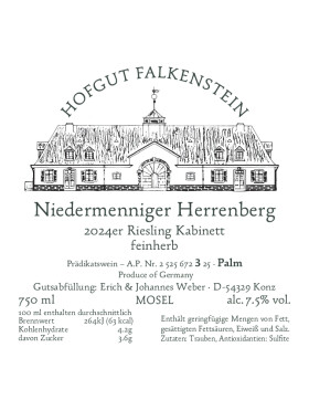 Riesling Kabinett feinherb Niedermenniger Herrenberg...