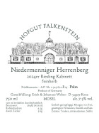 Riesling Kabinett feinherb Niedermenniger Herrenberg (Fass "Palm" AP3) 2024 HOFGUT FALKENSTEIN