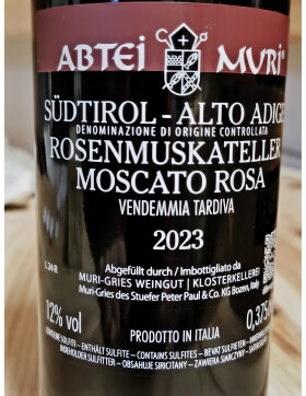 Südtirol Rosenmuskateller 0,375L 2023 MURI GRIES (in...