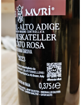 Südtirol Rosenmuskateller 0,375L 2023 MURI GRIES (in 1er Geschenkkarton)
