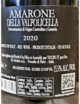 Amarone della Valpolicella Bailo DOCG 2020 DE STEFANI