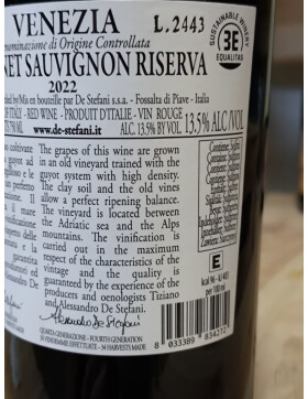 Cabernet Sauvignon Riserva 2022 DE STEFANI