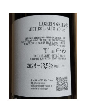 Südtiroler Lagrein Kristan 2024 EGGER RAMER