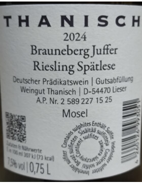 Riesling Brauneberger Juffer Spätlese...