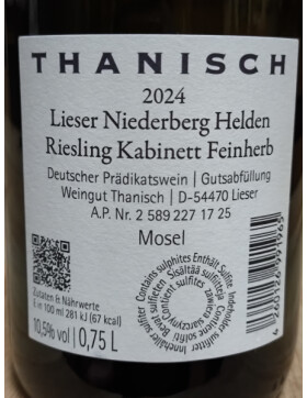 Riesling Kabinett feinherb Lieserer Niederberg Helden...