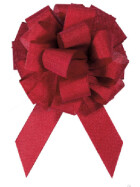 Ziehschleife aus Stoff, rot, 30 mm