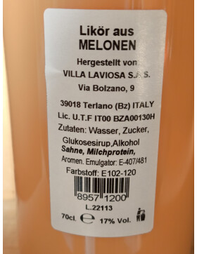 Likör Panna e Melone (Sahne und Melone) 0,7L VILLA...