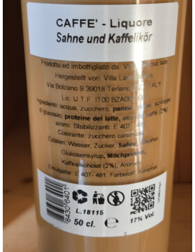 Likör Panna Caffe (Sahne und Kaffee) 0,5L VILLA LAVIOSA