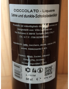 Likör Cioccolato Scuro (Sahne und dunkle Schokolade)...