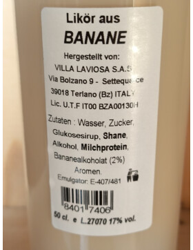 Likör Panna e Banana (Sahne und Bananen) 0,5L VILLA...