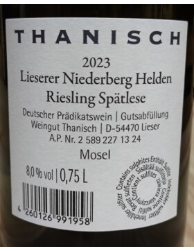 Riesling Spätlese fruchtsüss Lieserer...